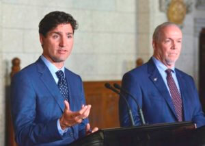 Prime Minister speaks with Premier Horgan on agreement on the Trans Mountain Expansion Project Ottawa, Ontario