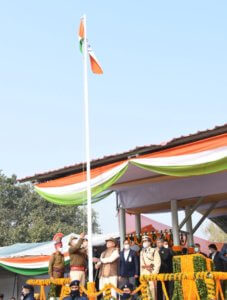 Haryana CM Manohar Lal unfurled the National Flag on the occasion of  72nd Republic Day function