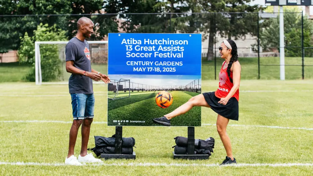 FIFA World Cup Ambassador and Brampton Native, Atiba Hutchinson, at“13 Great Assists” Soccer Festival for Youth