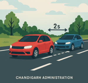 Chandigarh Administration Urges Drivers to Follow Safe Distancing Rule for Road Safety
