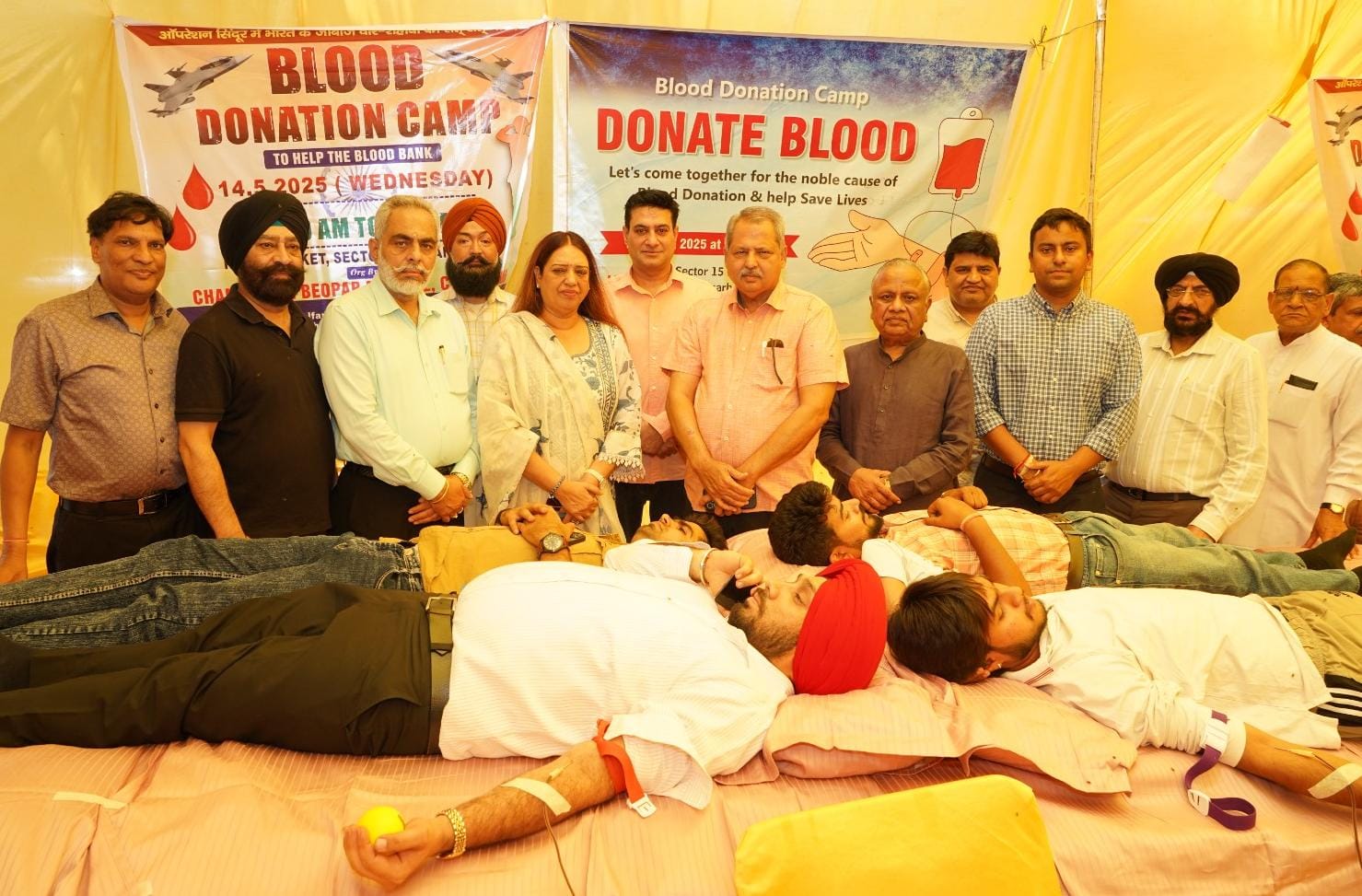 Chandigarh Unites for Humanity: Hundreds Join Mega Blood Donation Camp Inspired by Mayor’s Call