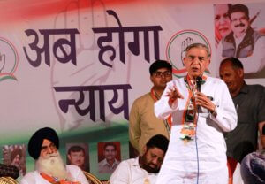 Former Union Minister and Lok Sabha Candidate from Chandigarh Pawan Kumar Bansal addressed a large gathering in Sector 48, Chandigarh