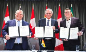 Premier Ford, Premier Higgs and Premier Moe Sign Agreement on the Development of Small Modular Reactors