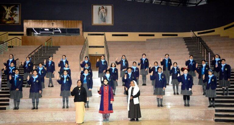 Felicitation ceremony at Sacred Heart