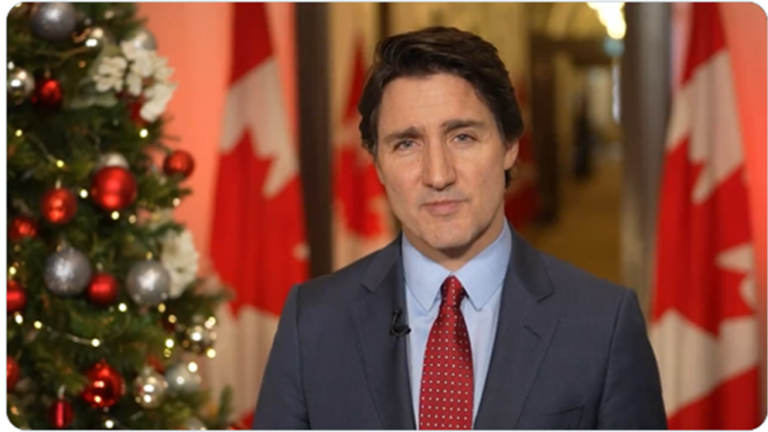 Prime Minister, Justin Trudeau on Christmas