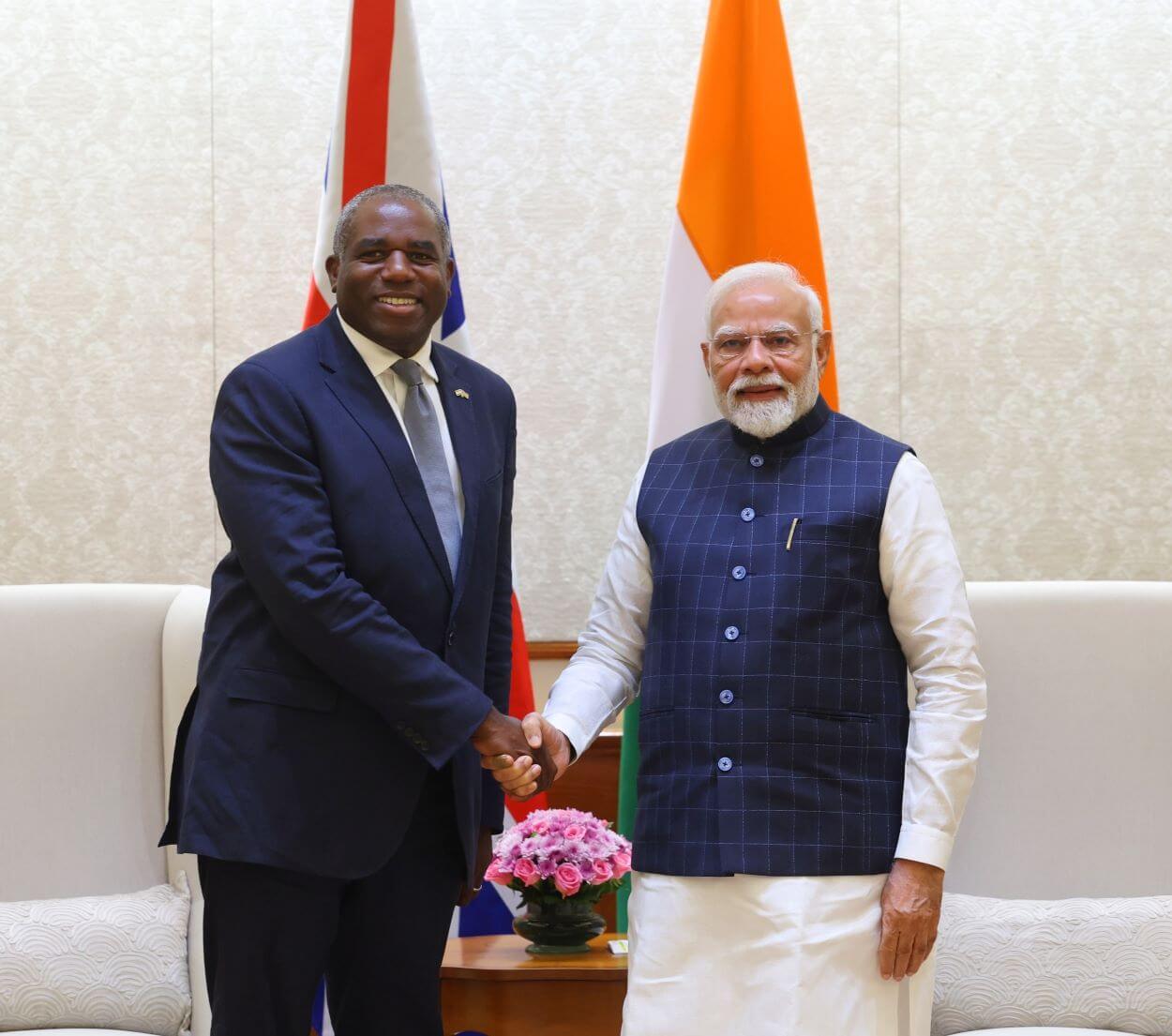 You are currently viewing David Lammy, Foreign Secretary of the United Kingdom calls on Prime Minister Narendra Modi