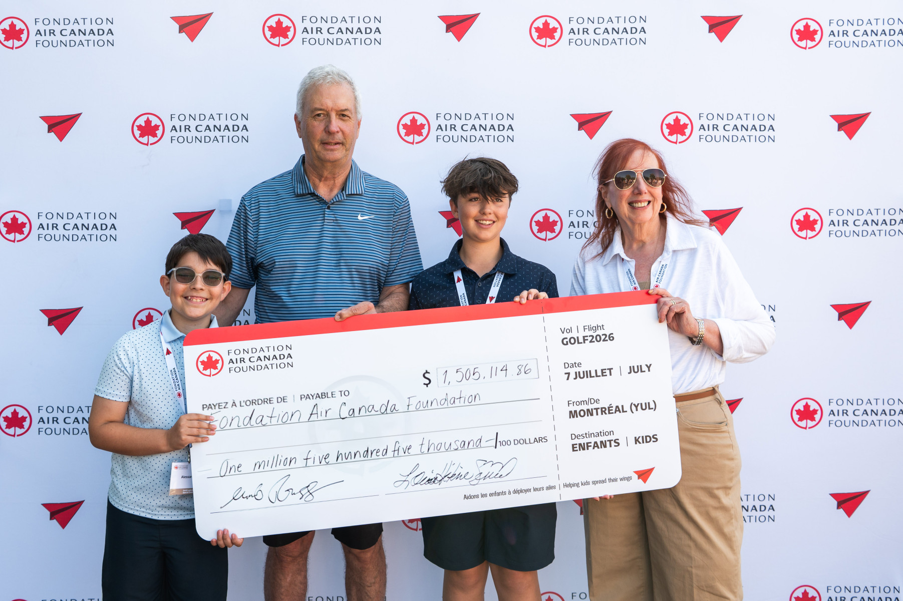 You are currently viewing Air Canada Foundation’s 14th Annual Golf Tournament Raises Record Breaking $1.5 Million, Celebrates Lifetime Impact Surpassing $20 Million